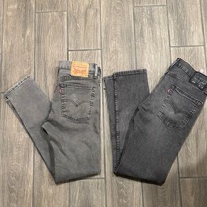 Levi's Bundle Men's Slim Jeans in Charcoal and Slate. Size 30/32. 510